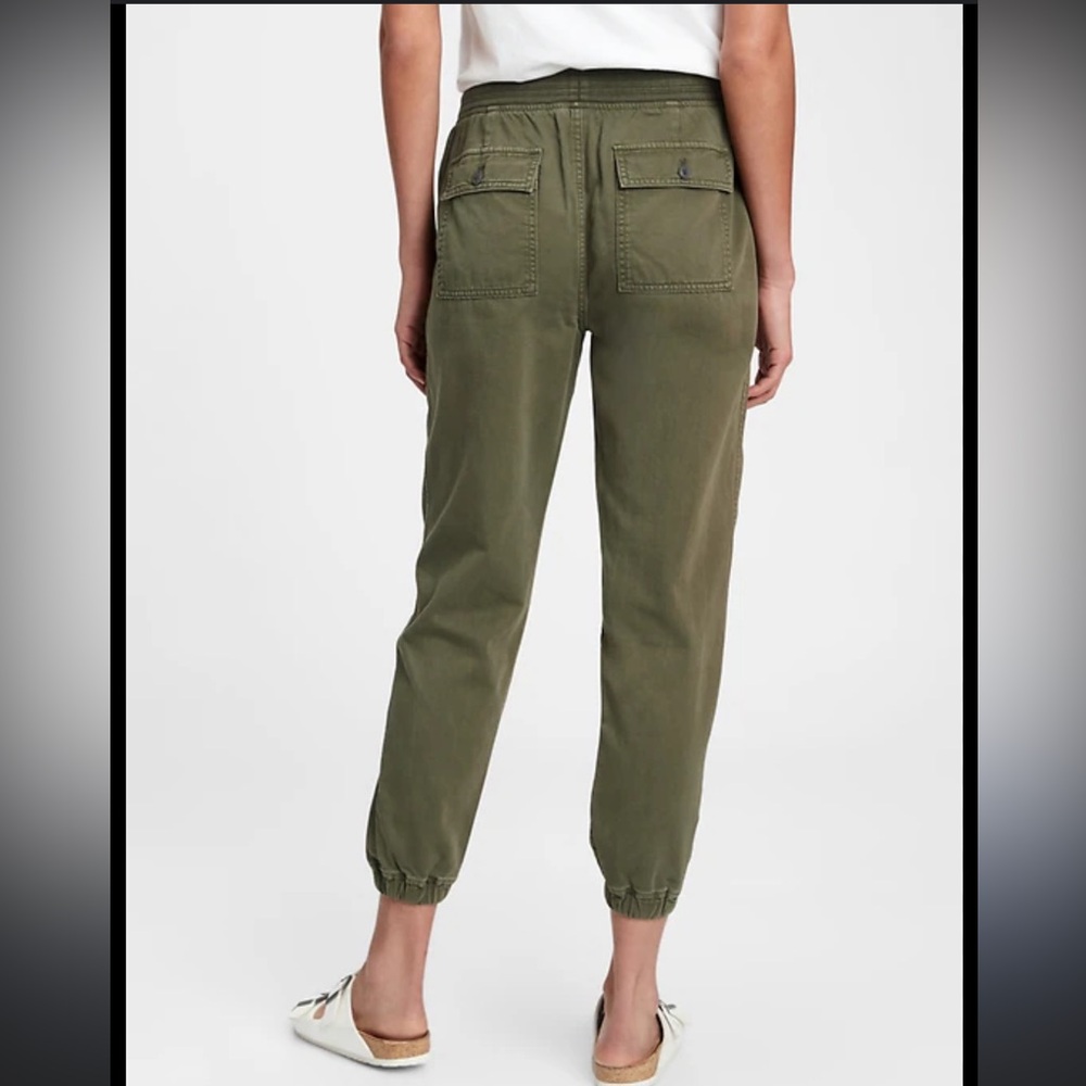 Gap Olive Green Tencel Jogger Pants with Drawstring